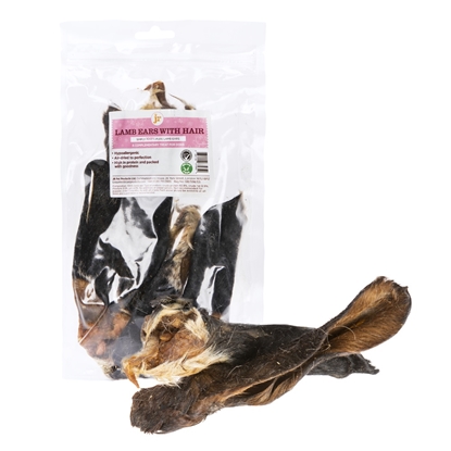 Picture of JR PETS  Natural Lamb Ears - with Hair 100g